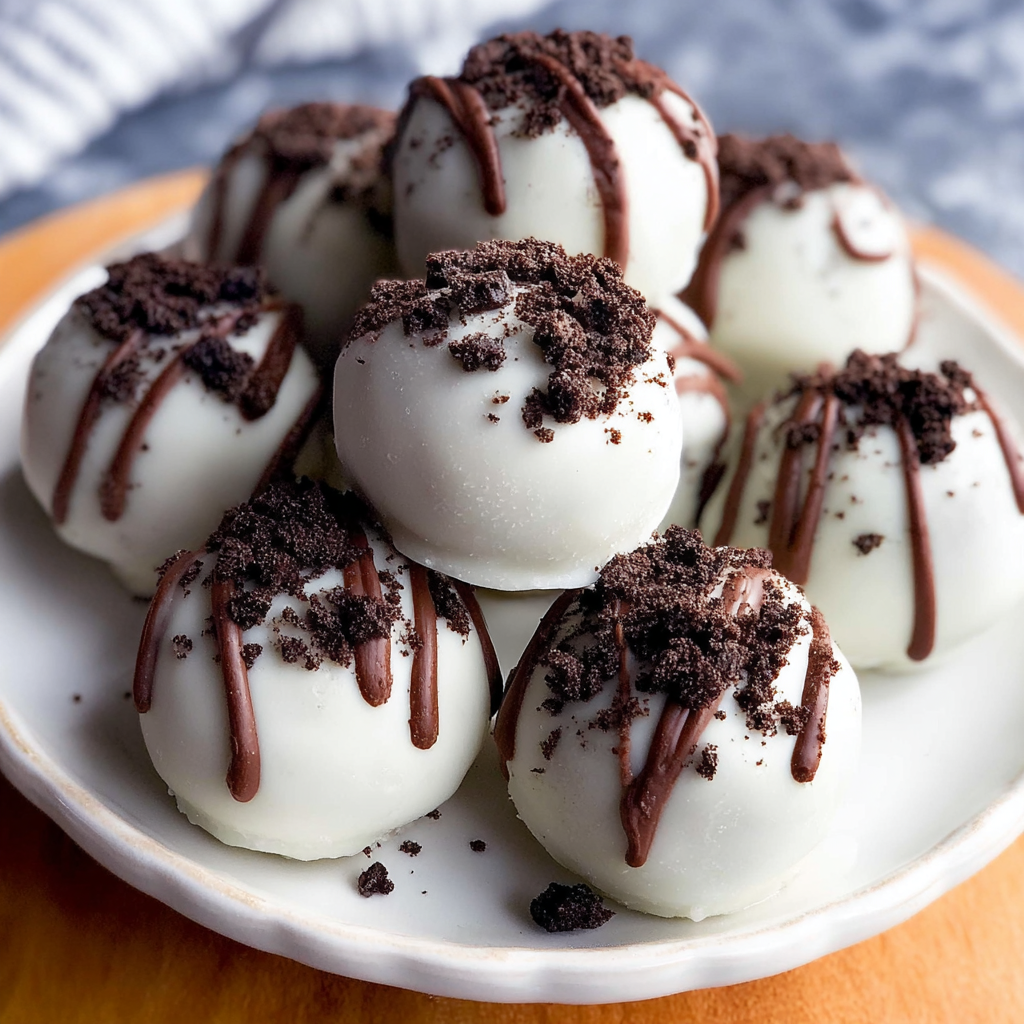 Delicious Oreo Truffles on a plate ready to serve
